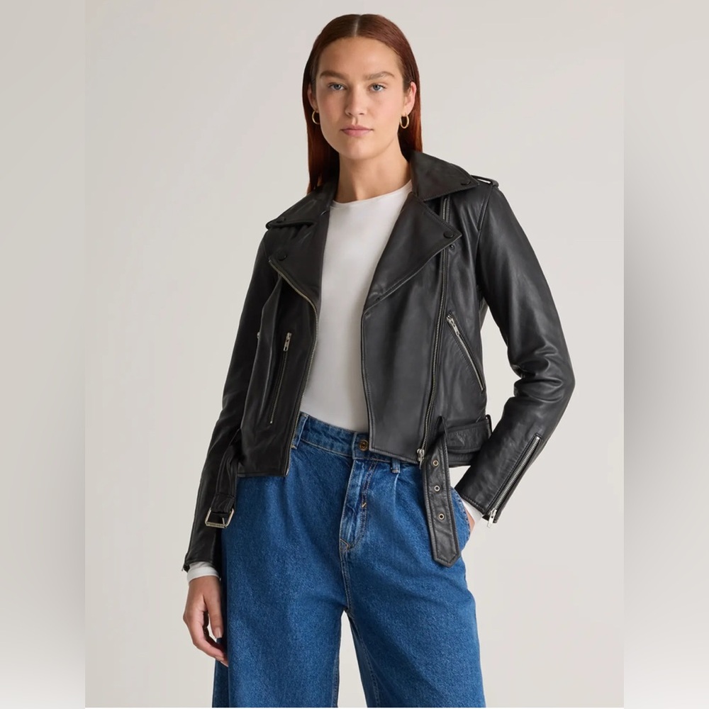 Quince 100% Leather Motorcycle Jacket